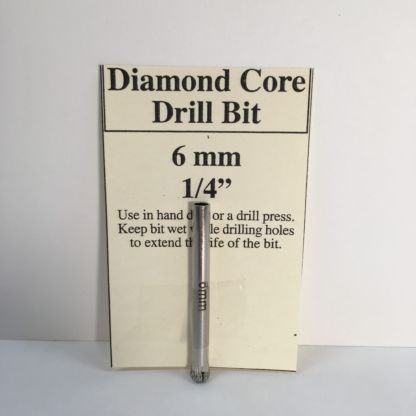 1/4" Diamond Core Glass Drill Bit (6 mm)