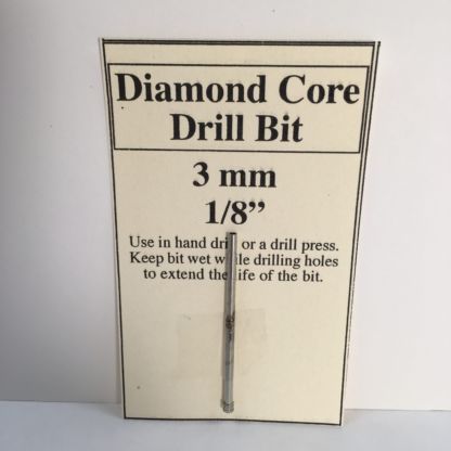 1/8" Diamond Core Glass Drill Bit (3 mm)