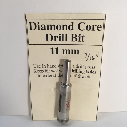 7/16" inch 3 pieces 11mm THK Diamond coated core drill drills bit hole saw 