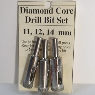 7/16" to 1/2" Diamond Core Drill Bit 3 Piece Set (11 to 14 mm)
