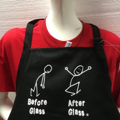 Before Glass and After Glass Apron - Black