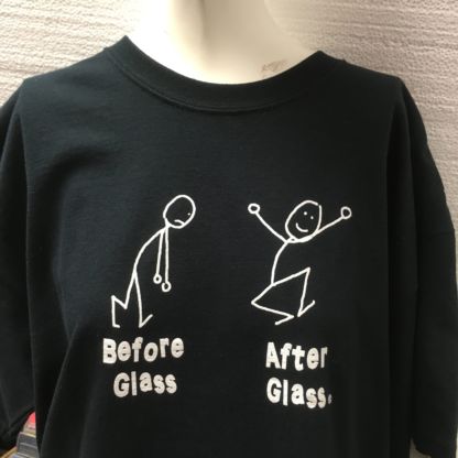 Before Glass and After Glass Tee Shirt - Black
