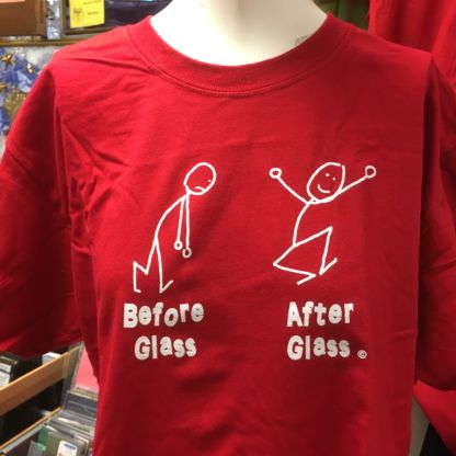 Before Glass and After Glass Tee Shirt - Red