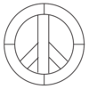Peace Sign Beveled Glass Kit 7" Diameter 7 Bevels