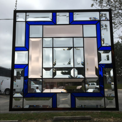 MMS 5004P Bevel Cluster Finished Stained Glass Project Panel