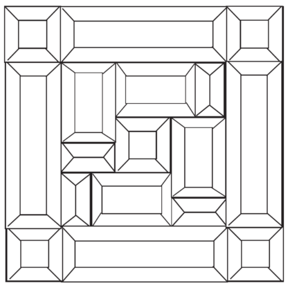 Aurora Clear Bevel Cluster 10” x 10”