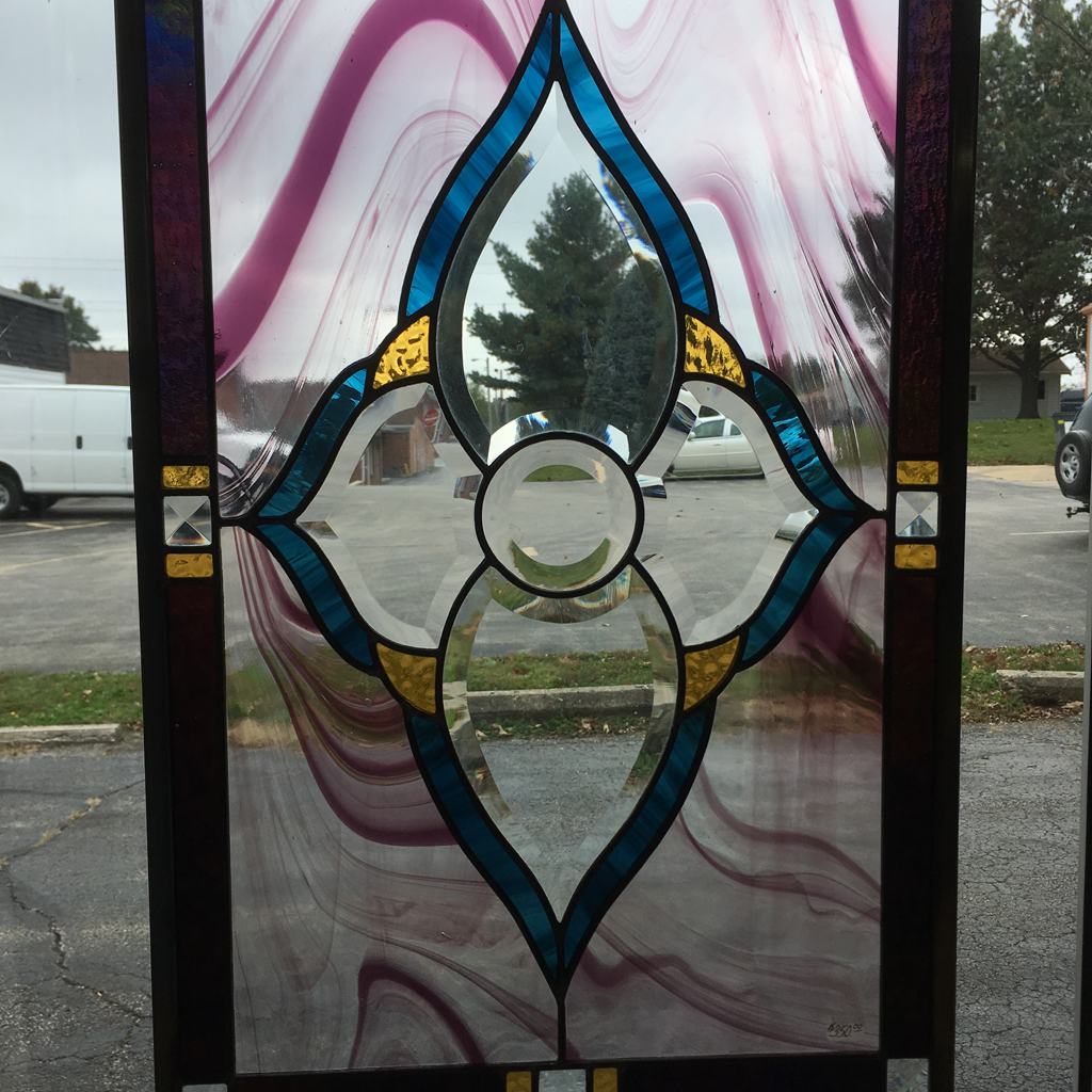 MMS ML5B Bevel Cluster Finished Stained Glass Project Panel Glass House Store