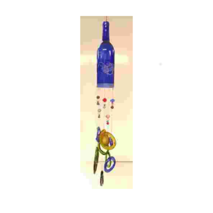Wine bottle wind chime class project example