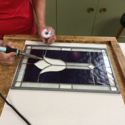 Beginner stained glass soldering