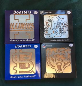 U of I, Chicago Blackhawks, St. Louis Cardinals and Chicago Bears Boaster Coasters