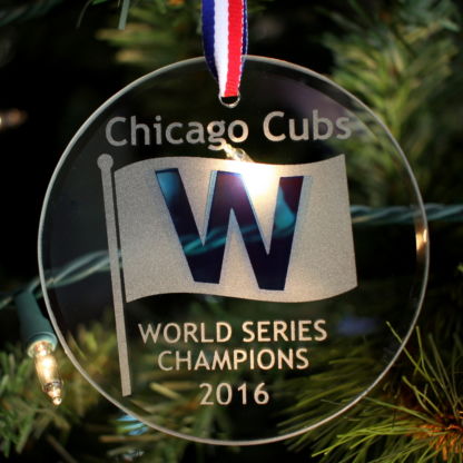 2016 Chicago Cubs World Series Champions W Commemorative Ornament