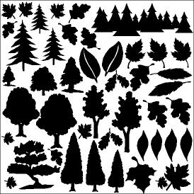 Trees and Leaves Foil Overlay