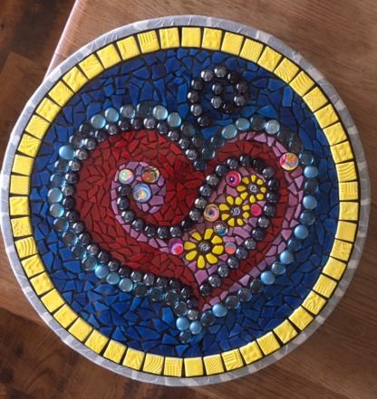 Mosaic heart table