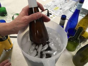 Bottle in Ice Water Bath