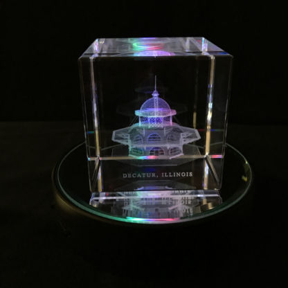 3D Crystal Laser Etched Transfer House