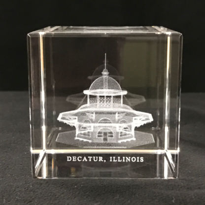 3D Lead Crystal Decatur Transfer House