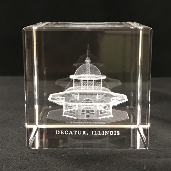 3D Lead Crystal Decatur Transfer House Glass House Store