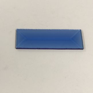 Blue rectangle glass bevel 1 inch representative