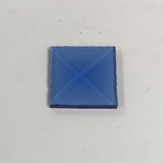 Blue square glass bevel 1 x 1