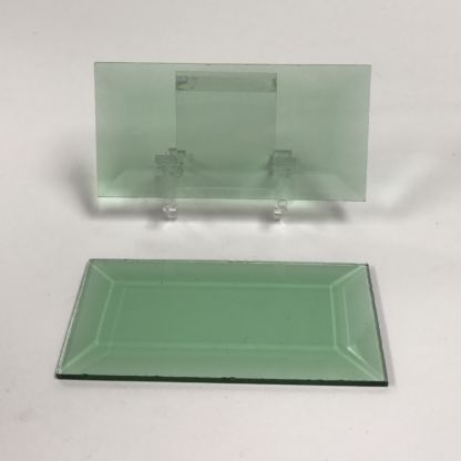 Green rectangle glass bevel representative