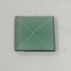 Green square glass bevel 1 x 1