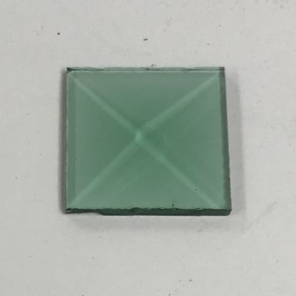 Green square glass bevel 1 x 1