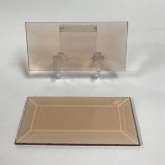 Peach rectangle glass bevel representative