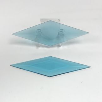 Turquoise diamond glass bevel 2 x 6