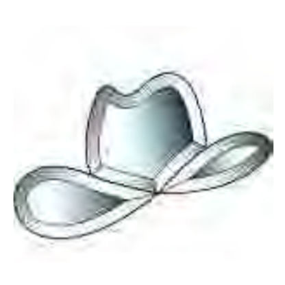 Cowboy Hat Beveled Glass Cluster - HB 319