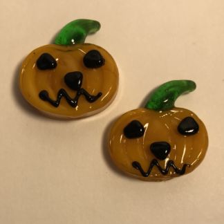 Miniature glass halloween pumpkins
