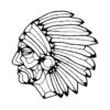 Indian Chief Beveled Glass Cluster