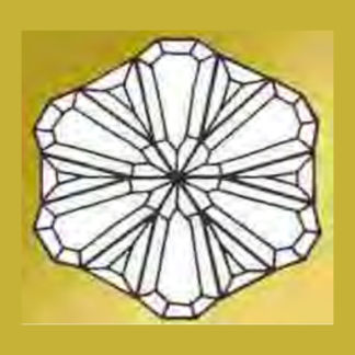 Snowflake Beveled Glass Cluster - MJH116