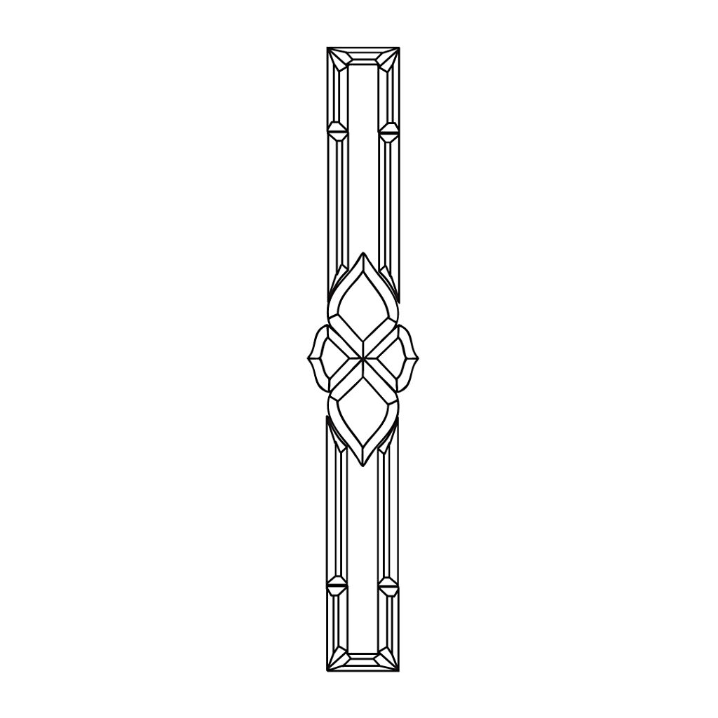 4-3/4" X 14-1/4" Exquisite Clea Glass Bevel Cluste EC597