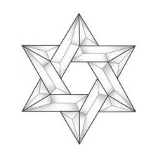 Star of David Glass Bevel Cluster