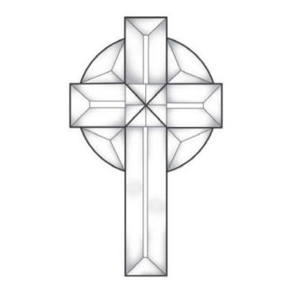 Celtic Cross Small Beveled Glass Cluster – MEC 153