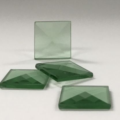 Square Colored Glass Bevel -3/4″ x 3/4″ Green