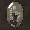 Engraved 4 x 6" Oval Flower Bevel