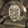 Police Department 6" Etched Glass Bevel