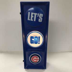Lets go Chicago Cubs Traffic Light Vertical view
