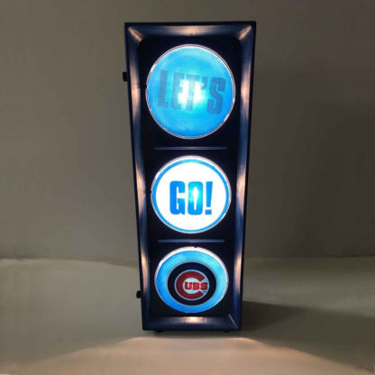 Lets go Chicago Cubs Traffic Light Vertical view