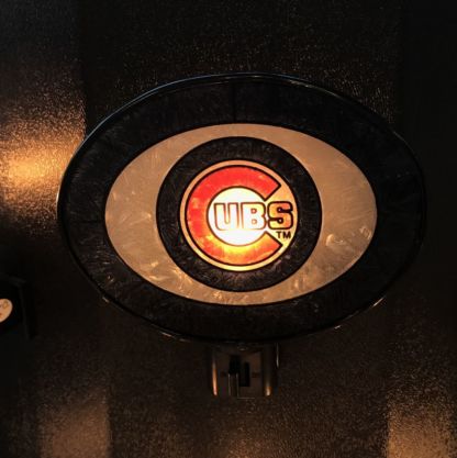 Chicago Cubs Art Glass Night Light