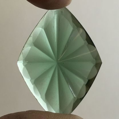 Pressed Diamond Shaped Jewel- Sage 28 x 40mm