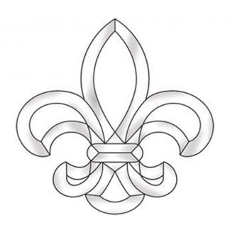 Fleur De' Lis Beveled Glass Cluster - MEC 619
