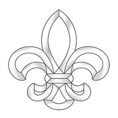 Fleur De' Lis Beveled Glass Cluster - MEC 619