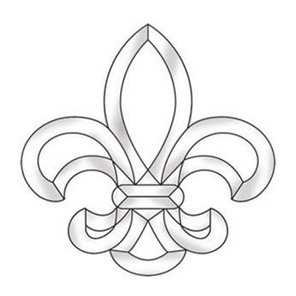 Fleur De' Lis Beveled Glass Cluster - MEC 619