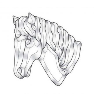 Horse Beveled Clear Glass Cluster - MEC 184