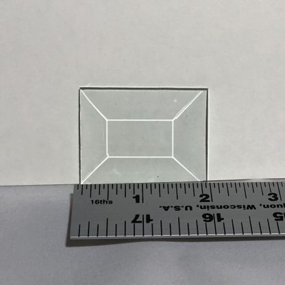 1 1/2"  x 2" Rectangle Bevel Glass