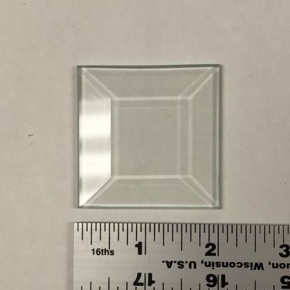 2" x 2" Clear Bevel Square