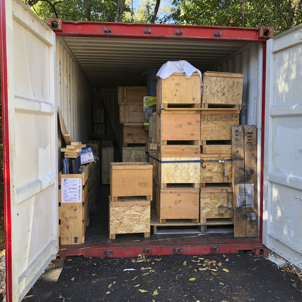 shipping container w glass Glass House Store