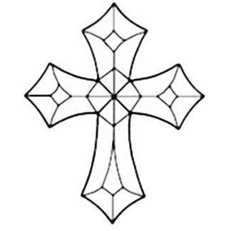 Clear Beveled Glass Cross-14006